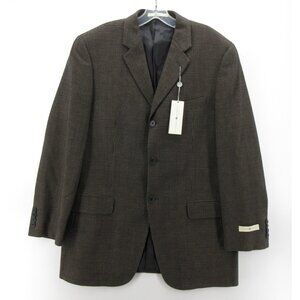 VINTAGE Joseph Abboud Sport Coat 40 Blazer Wool Glen Plaid USA NEW